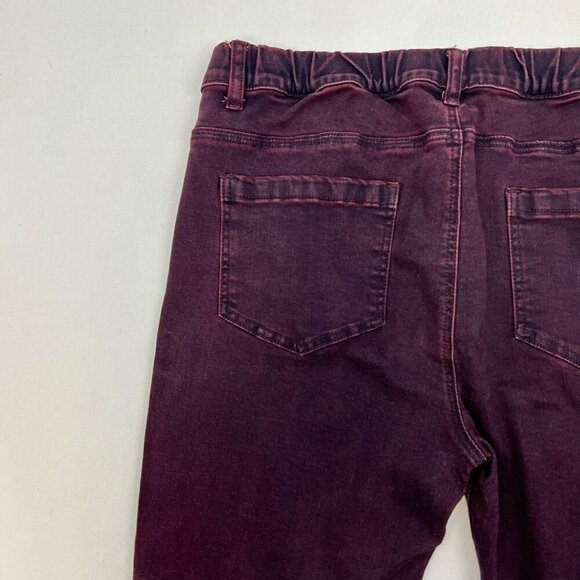 Grace & Lace Womens Jeggings Jeans Purple Stretch Pockets Pull On Mid Rise XL - Picture 3 of 9
